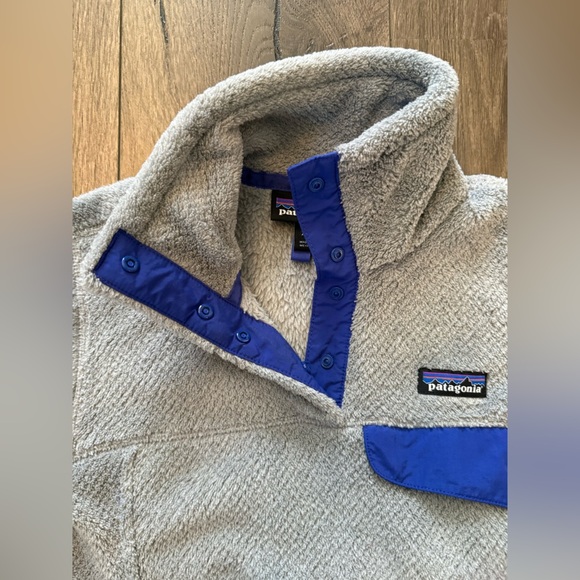 Patagonia Polartec Thermal Pro Womens Jacket Gray Blue Sweater Pullover XXS - Picture 9 of 9